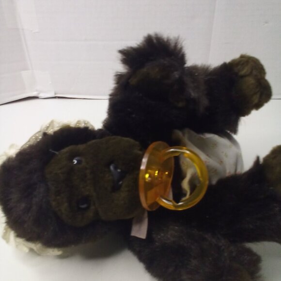 Dakin Gorilla Plush With Pacifier Vintage 1983 Stuffed Animal 8" - Picture 7 of 14